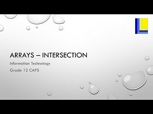 Arrays – Intersection of arrays