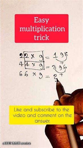 Comment the answer. = ? 🧮 || Easy Multiplication Trick #shorts #maths #foryou