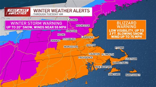 First alert: Nor'easter threatens Boston with blizzard, heavy snow (live radar)