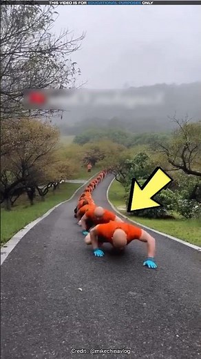 This is a real-life human centipede from China. ( @mikechinavlog )