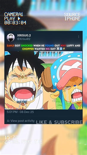 LUFFY AND CHOPPER WANT RED SUIT 😅🔥