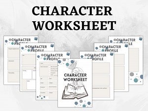 Character Worksheet - Etsy