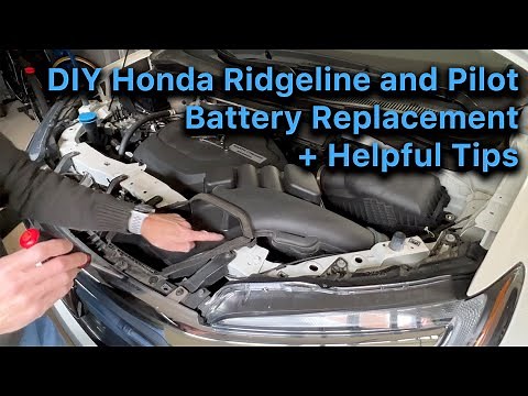 Step by step battery replacement on a Honda Ridgeline (2nd Gen) or Pilot (3rd Gen).