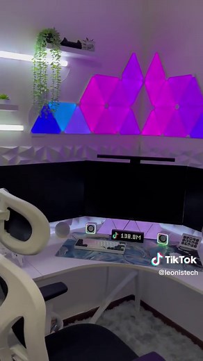 Stunning High-End Computer Setup with Vibrant LED Lighting