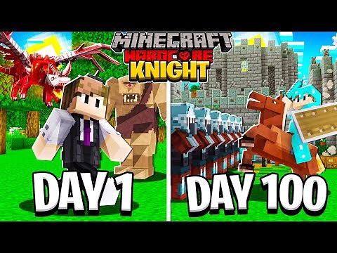 I Survived 100 Days as a Knight in Medieval Minecraft Hardcore…