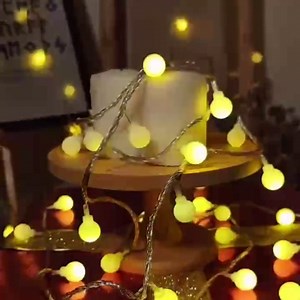 Outdoor String Lights with Remote Control, 32.8 Feet 80 Led Patio Fairy Lights USB Powered, 8 Modes Indoor/Outdoor Globe Decorative Lights with Timer for Christmas Wedding Gazebo Bistro (Warm White)