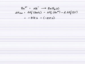 SOLVED:Barium chloride is sometimes used in fireworks to give a bright green color. It gives off heat when dissolved in water. BaCl2(s) ⟶Ba^2 (a q) 2 Cl^-(a q) (a) What is ΔH when one mol of BaCl2 precipitates from solution? (b) What is ΔH when 15.00  g of BaCl2 precipitate?