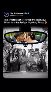 Who knew a rearview mirror could be so Romantic? 🥰💍 In one perfectly timed shot, the photographer captures a couple’s kiss reflected in the mirror — while their loved ones celebrate from the front seat. It’s more than a photo… it’s a love story frozen in time. Media: @halil_moda_visuals #wedding #relationship #weddingphotography #photography | The Trillionaire Life