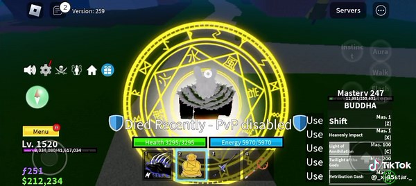 Buddha Full Awk Showcase in Blox Fruits