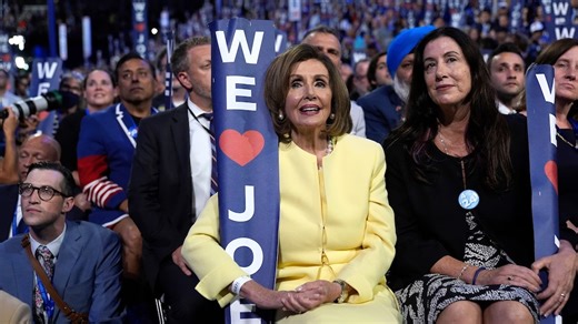Nancy Pelosi, who appeared to encourage Biden's exit, speaks at DNC backing Harris