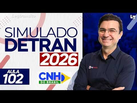 SIMULADO DETRAN QUESTÕES 2026 - AULA 102 #SimuladoLegTransito2026 #Detran2026
