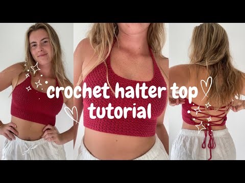 Crochet halter top tutorial | beginner friendly