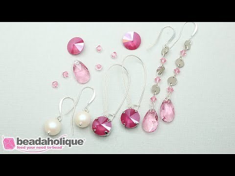 How to Make the Lovely Earring Trio featuring Swarovski Crystals - An Exclusive Beadaholique Kit