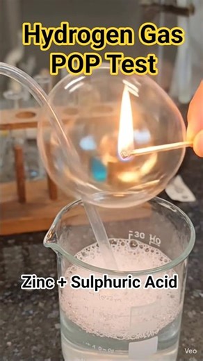 🔥 Hydrogen Gas POP Test! Zinc + Acid Chemistry Experiment #Shorts