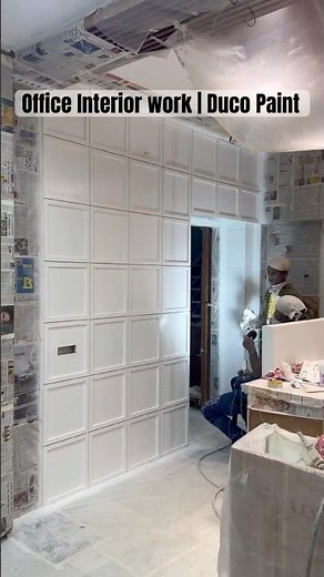 Premium Office Interior Work in Progress | Duco Spray Paint Finish #shorts #interior #trending