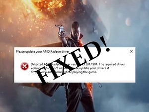 Battlefield 1 Issues with AMD Drivers 16.20.1025 Fixed