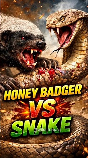 Honey Badger vs Snake – Deadly Battle You Won’t Believe 😱#shorts #viral