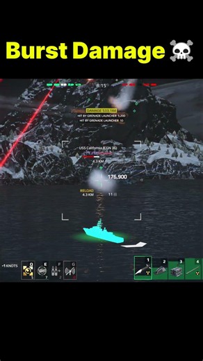 Massachusetts Burst Damage is Insane☠️ | #modernwarships