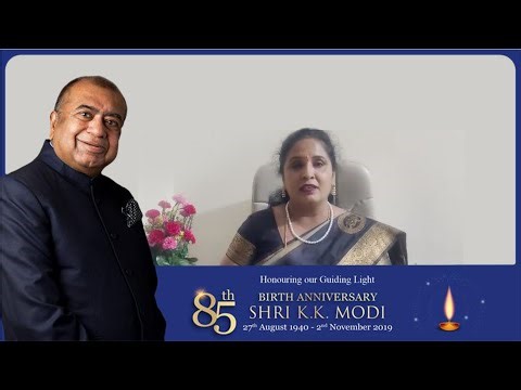 Y Vijaya Lakshmi |Tribute to Shri K.K. Modi on 85th Birth Anniversary