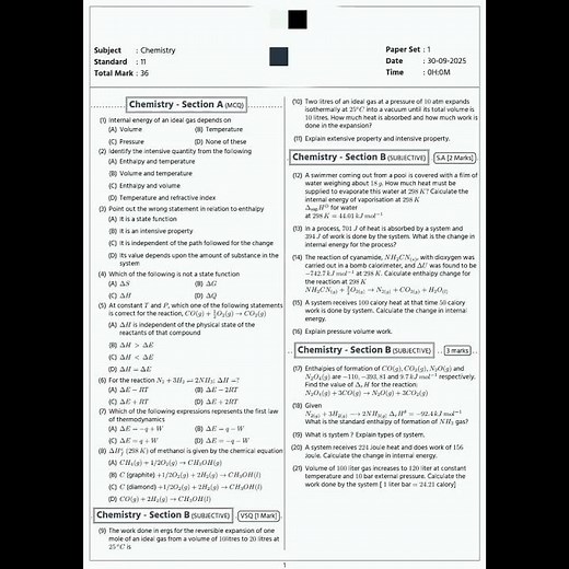 #shorts | Class 11 Chemistry | Ch 5 Thermodynamics | Class 11 Chemistry Chapter 5 Worksheet