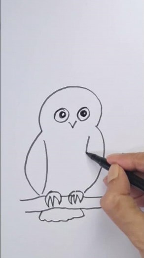 How to draw cartoon owl easy for beginners #drawing #art