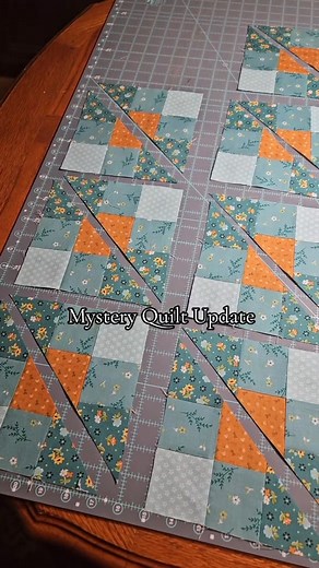 Mystery Quilt Update- clue 3 is all done. Need to get clue 4 done so I'm cut up for Friday. Credit: quiltingwithjennifer79 ❤️ #mysteryquilt #quiltingismytherapy #quilttok #quiltersoftiktok #quilting | Jean Merrill | Facebook