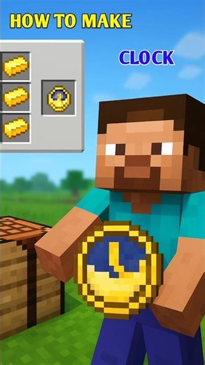 Craft Clock In Minecraft #minecraft #shorts