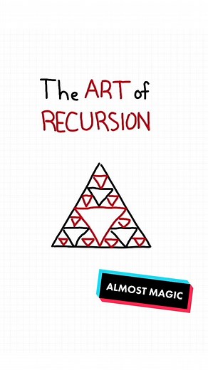 How to do Recursion Easily #techtok #learnontiktok #learntocode #coding #programming #algorithm #art #fractal #math #computerscience #softwareengineer #drawing #chill #recursion #triforce