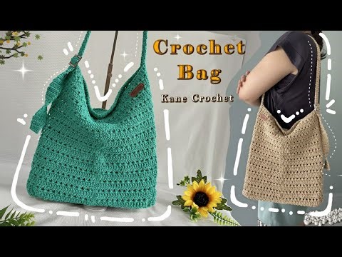 CROCHET BAG 👜 Easy Shoulder Bag Pattern for Summer 😊 Adjustable Strap