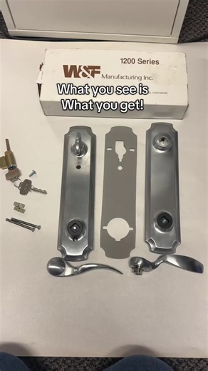 What you see is what you get! Discontinued parts series D305- W&F Original 1200-125 1200-126 Trilennium Handle Set Only QTY 1 available in satin chrome shown What you will receive is shown in pictures. Handle Set Only - Satin Chrome only available QTY 1 once gone it will no longer be available. Stamped on back of face plates PAT. NO. 4,671,089 1200-126 and 1200-125 Discontinued item and no longer available. When what is in stock is gone use below link to D300 for replacement. Available to order 