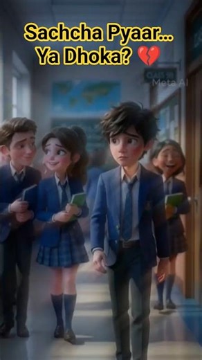 Tu Mere Saath Thi… Par Meri Kabhi Thi Hi Nahi 💔🥀 | School Love Story Twist 😢 |#ai #lovestory#music
