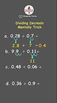 How to divide decimals mentally? Follow this trick just for you!
