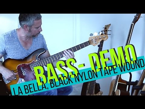 Bass Strings Demo: La Bella Black Nylon Tape Wound 'Deep Talkin' Bass'