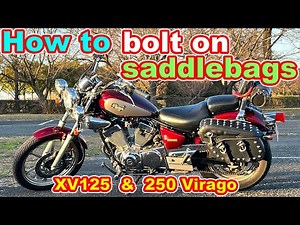 【XV125 & XV250 Virago & Vstar】How to bolt on saddlebags for Yamaha virago & Kuryakyn caliper cover