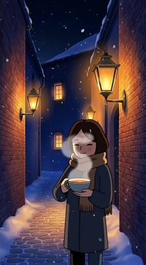 Soft Snow, Warm Light ❄️ #beatstostudy #lofimusic #ytshorts #lofi #nightvibes#snow #chillvibes