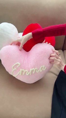 Personalized Heart Pillow: Custom Name Design, Sweet Gift for Girls - Etsy