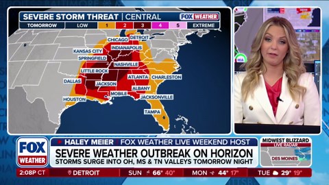 Looming severe weather possible for Sunday and Monday across central and eastern US