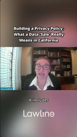 Sharing data without money is still a sale under California law. #Lawline #CLE #DataPrivacy #CCPA