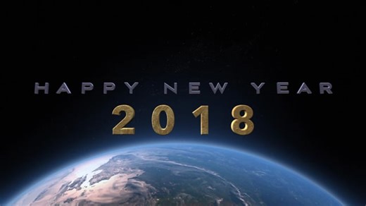 Happy New Year, New Year, Planet. Free Stock Video