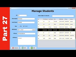 JAVA - Student Information System Project In Java Using NetBeans With Source Code | Part 27