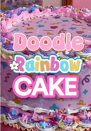 Doodle Rainbow Cake Recipe: Colorful and Festive