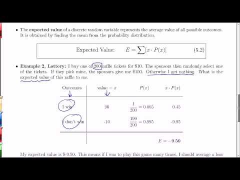 Chapter 5.1: Discrete Random Variables and Probability Distributions