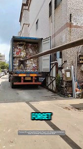 Process Of Loading Baled Waste Paper Into Shipping Containers | Man Made TV