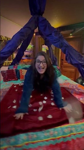 POV: Your weekend getaway has a flying carpet bed.