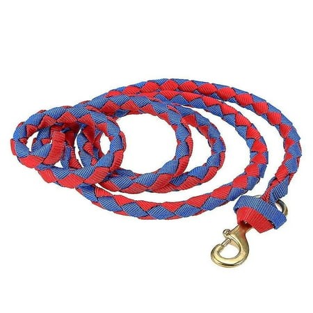Red Blue 3m Braided Horse Leading Rope Halter Brass Snap - Walmart.ca