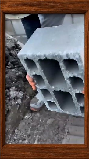 Skilled Builders Installing Large Concrete Blocks for Building Foundation Walls #ConstructionWork