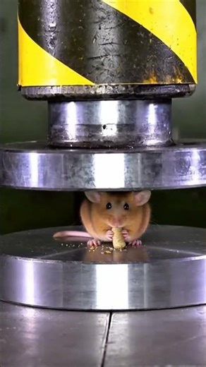 Crushing my pet rat #crushing #asmr #satisfying #hydraulicpress