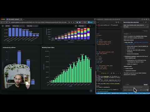 Using Cursor to build a chart in Lightdash with AI