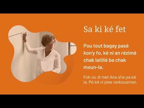 Apprendre la langue Martiniquaise dite kréyol (créole)