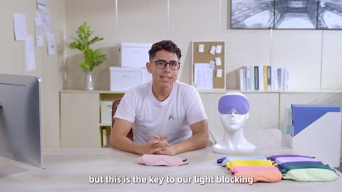 Mavogel Cotton Sleep Mask - 100% Handmade, Light Blocking Sleep Eye Mask with Updated Bending Nose Design, Soft Sleeping Mask for Women Men, for Sleep/Office/Naps, Includes Travel Pouch (Starry Blue)